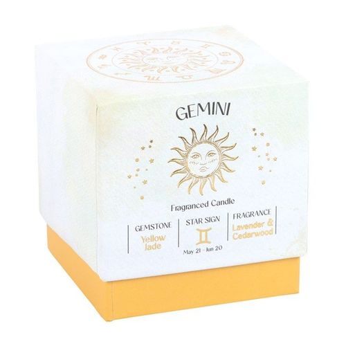 Gemini Lavender & Cedarwood Gemstone Zodiac Candle | Inspired Creative Gifts | UK Supplier