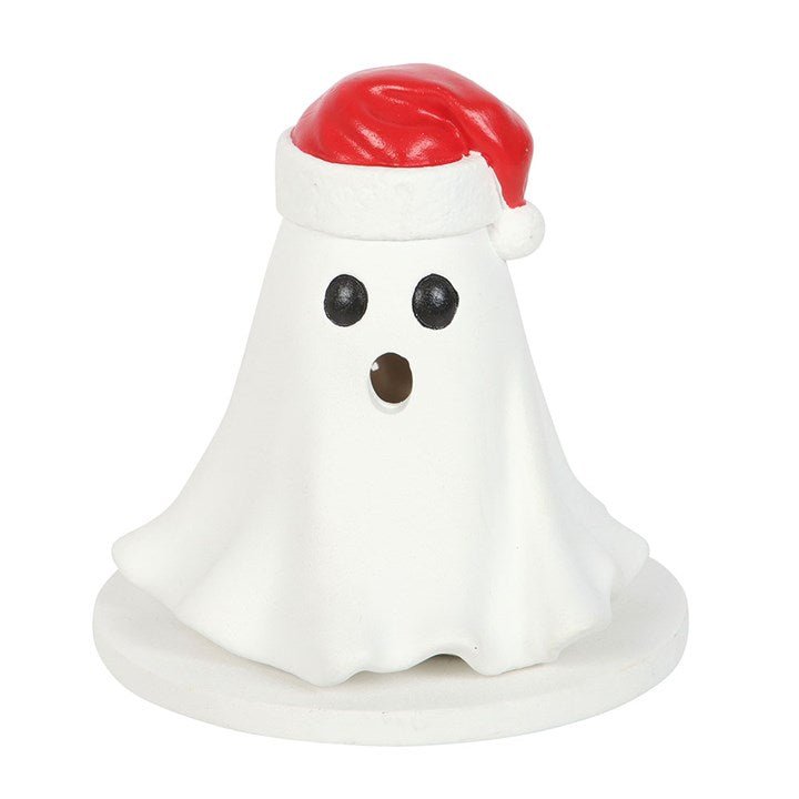 Ghost with Santa Hat Tealight and Incense Cone Holder | Inspired Creative Gifts | UK Supplier