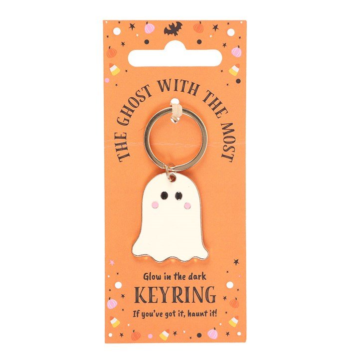 Ghost With The Most Glow in the Dark Keyring | Inspired Creative Gifts | UK Supplier