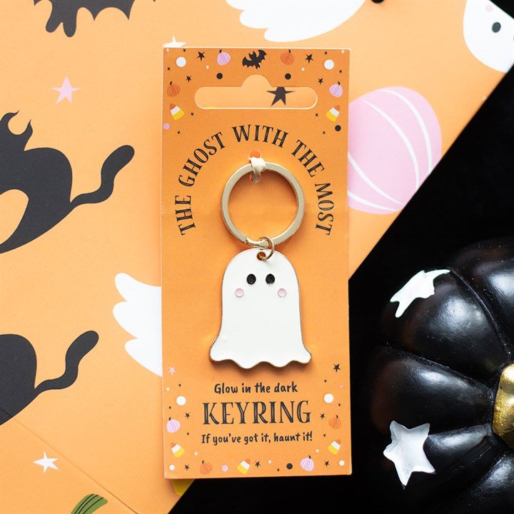 Ghost With The Most Glow in the Dark Keyring | Inspired Creative Gifts | UK Supplier
