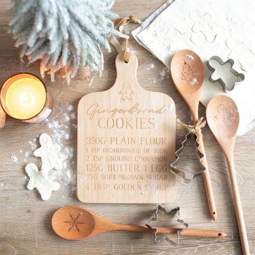 Gingerbread Cookies Bamboo Serving Board | Inspired Creative Gifts | UK Supplier