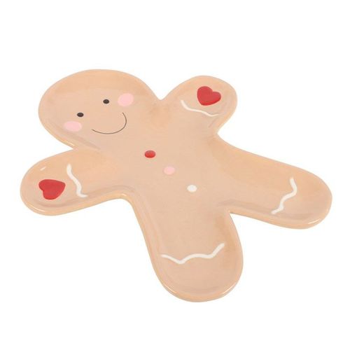 Gingerbread Man Ceramic Serving Plate | Inspired Creative Gifts | UK Supplier