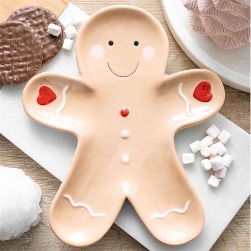 Gingerbread Man Ceramic Serving Plate | Inspired Creative Gifts | UK Supplier