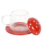 Glass Mushroom Mug and Saucer | Inspired Creative Gifts | UK Supplier
