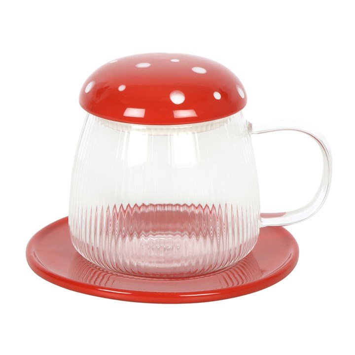 Glass Mushroom Mug and Saucer | Inspired Creative Gifts