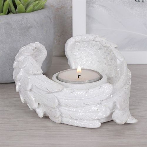 Glitter Angel Wing Candle Holder | Inspired Creative Gifts | UK Supplier
