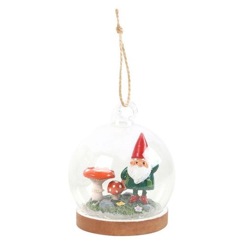 Gnome Glass Dome Hanging Decoration | Inspired Creative Gifts | UK Supplier