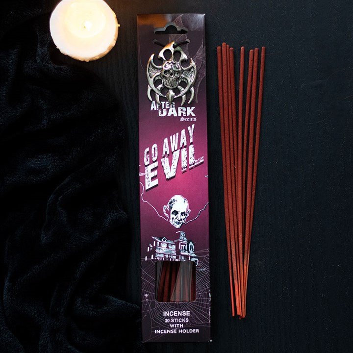 Go Away Evil Incense Sticks with Holder | Inspired Creative Gifts | UK Supplier