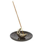 Gold Crescent Moon Incense Stick Holder | Inspired Creative Gifts | UK Supplier