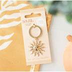 Gold Sun Keyring | Inspired Creative Gifts | UK Supplier