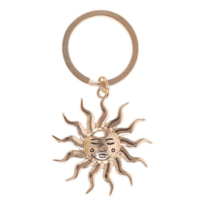 Gold Sun Keyring | Inspired Creative Gifts | UK Supplier