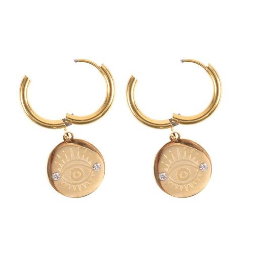 Gold Toned All Seeing Eye Earrings | Inspired Creative Gifts | UK Supplier