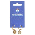 Gold Toned All Seeing Eye Earrings | Inspired Creative Gifts | UK Supplier