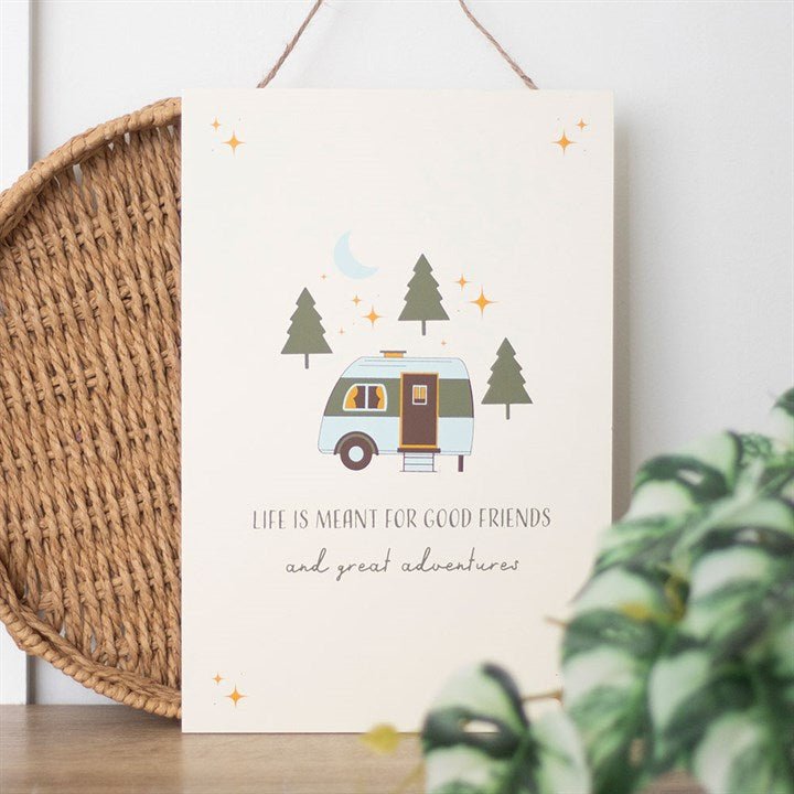 Good Friends and Great Adventures Hanging Sign | Inspired Creative Gifts | UK Supplier