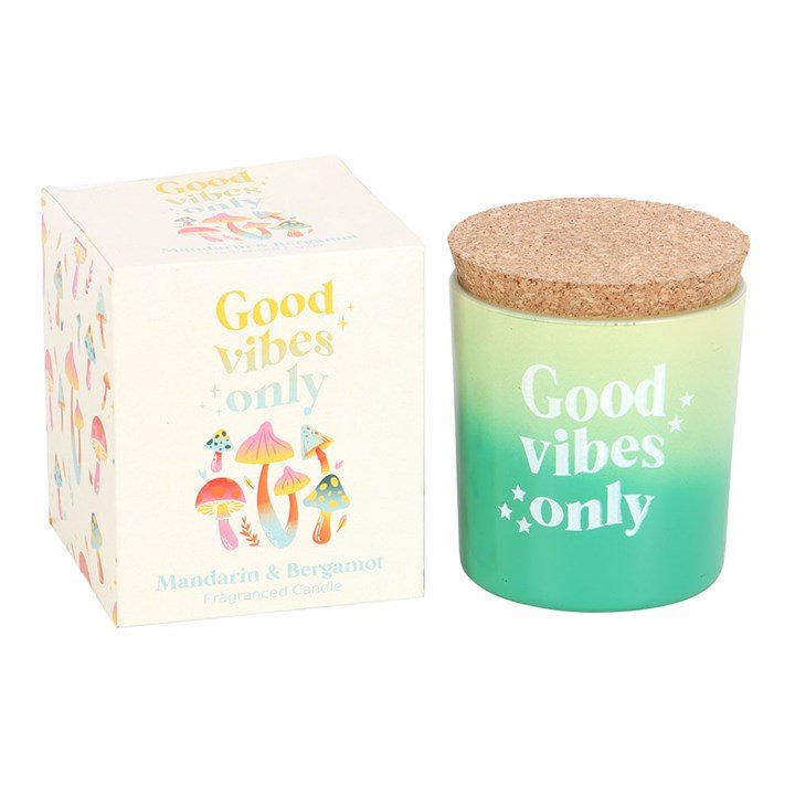 Good Vibes Only Mandarin & Bergamot Candle | Inspired Creative Gifts | UK Supplier