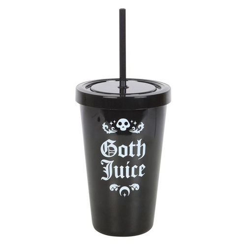 Goth Juice Plastic Tumbler with Straw | Inspired Creative Gifts | UK Supplier
