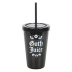 Goth Juice Plastic Tumbler with Straw | Inspired Creative Gifts | UK Supplier