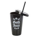Goth Juice Plastic Tumbler with Straw | Inspired Creative Gifts | UK Supplier