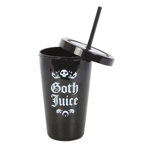 Goth Juice Plastic Tumbler with Straw | Inspired Creative Gifts | UK Supplier