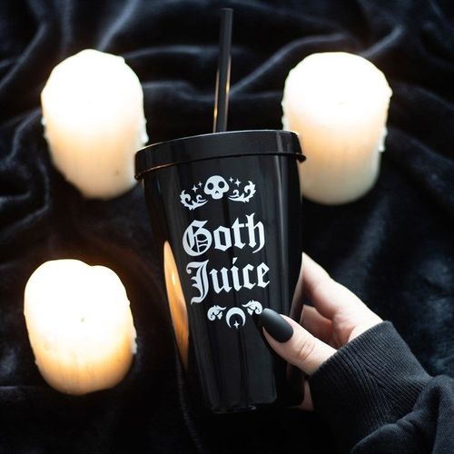 Goth Juice Plastic Tumbler with Straw | Inspired Creative Gifts | UK Supplier
