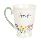Grandma Wildflower Pedestal Mug | Inspired Creative Gifts | UK Supplier