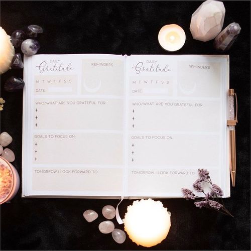 Gratitude Journal with Rose Quartz Pen | Inspired Creative Gifts | UK Supplier