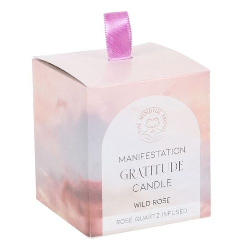 Gratitude Wild Rose Crystal Chip Candle | Inspired Creative Gifts | UK Supplier
