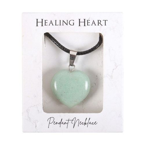 Green Adventurine Healing Crystal Heart Necklace | Inspired Creative Gifts | UK Supplier