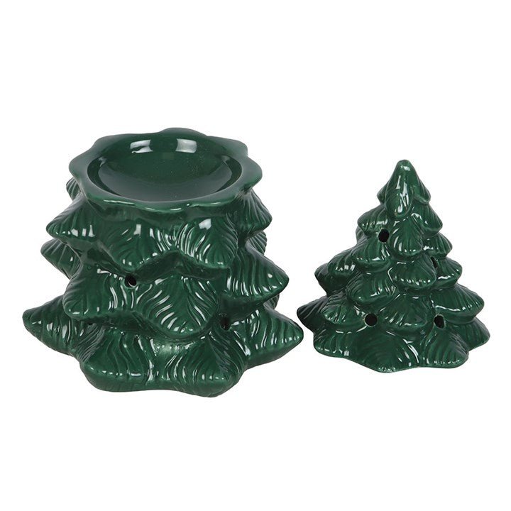 Green Fir Tree Oil Burner and Wax Warmer | Inspired Creative Gifts | UK Supplier