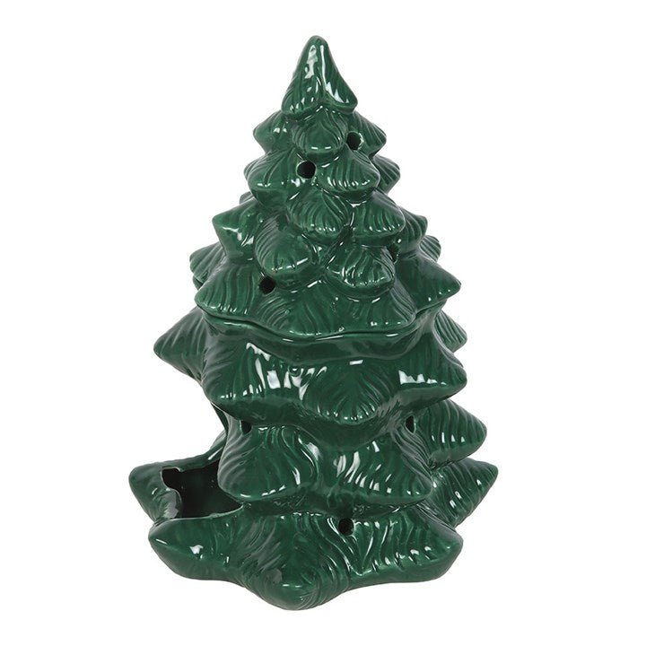 Green Fir Tree Oil Burner and Wax Warmer | Inspired Creative Gifts | UK Supplier