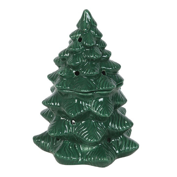 Green Fir Tree Oil Burner and Wax Warmer | Inspired Creative Gifts | UK Supplier