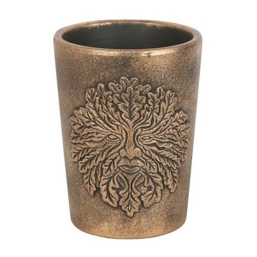 Green Man Bronze Terracotta Plant Pot by Lisa Parker | Inspired Creative Gifts | UK Supplier