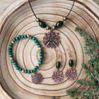Green Man Wooden Charm Bracelet | Inspired Creative Gifts | UK Supplier