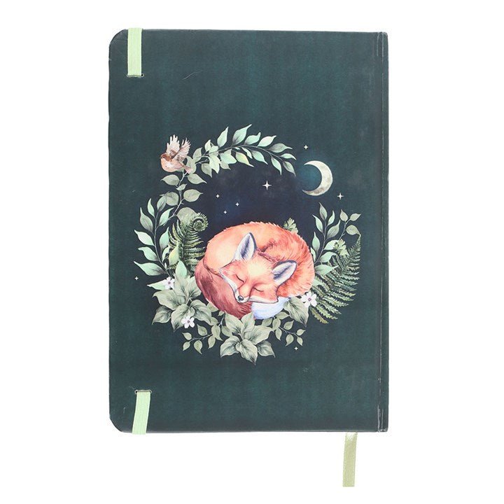 Green Sleeping Fox A5 Notebook | Inspired Creative Gifts | UK Supplier