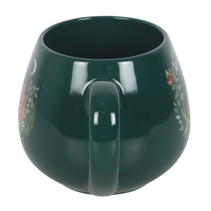 Green Sleeping Fox Rounded Mug | Inspired Creative Gifts