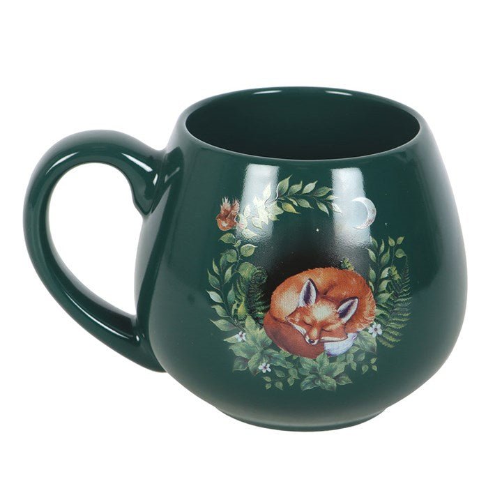 Green Sleeping Fox Rounded Mug | Inspired Creative Gifts