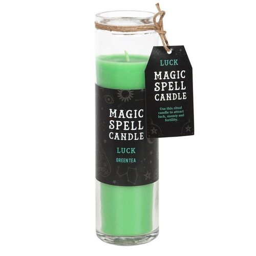 Green Tea 'Luck' Spell Tube Candle | Inspired Creative Gifts | UK Supplier