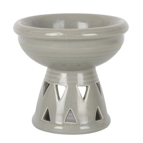 Grey Deep Bowl Oil Burner and Wax Warmer | Inspired Creative Gifts | UK Supplier