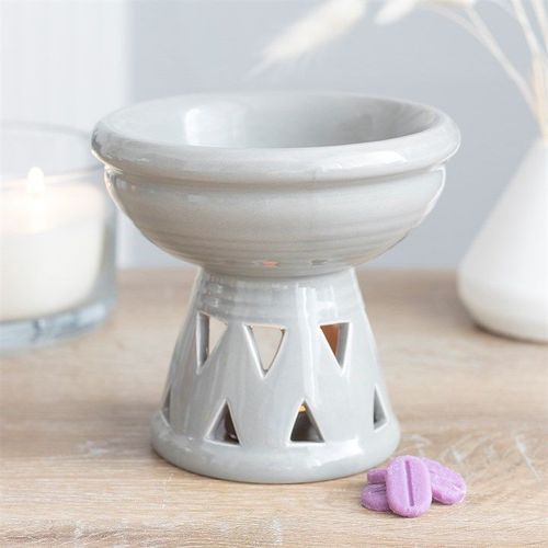 Grey Deep Bowl Oil Burner and Wax Warmer | Inspired Creative Gifts | UK Supplier