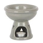 Grey Deep Bowl Oil Burner and Wax Warmer | Inspired Creative Gifts | UK Supplier