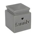 Grey Family Cut Out Oil Burner and Wax Warmer | Inspired Creative Gifts | UK Supplier