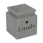 Grey Family Cut Out Oil Burner and Wax Warmer | Inspired Creative Gifts | UK Supplier