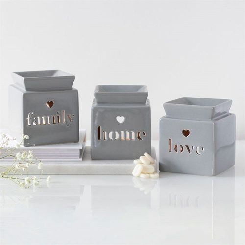Grey Family Cut Out Oil Burner and Wax Warmer | Inspired Creative Gifts | UK Supplier