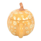 Groovy Floral Pumpkin Lidded Mug | Inspired Creative Gifts | UK Supplier