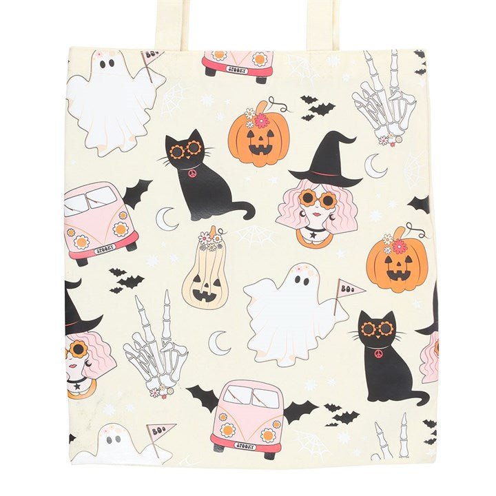 Groovy Ghost Print Polycotton Tote Bag | Inspired Creative Gifts | UK Supplier