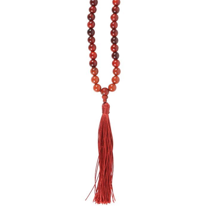 Grounding Rosewood & Red Jasper Mallah Necklace | Inspired Creative Gifts | UK Supplier