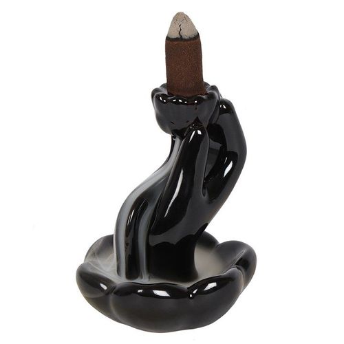 Hand & Lotus Flower Backflow Incense Burner | Inspired Creative Gifts | UK Supplier