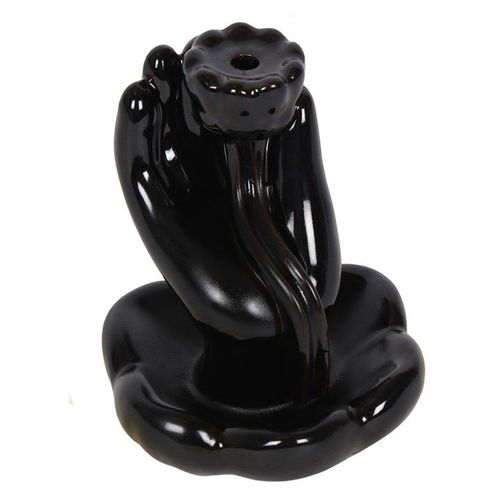 Hand & Lotus Flower Backflow Incense Burner | Inspired Creative Gifts | UK Supplier