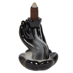 Hand & Lotus Flower Backflow Incense Burner | Inspired Creative Gifts | UK Supplier