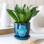 Hand of Hamsa Ceramic Plant Pot | Inspired Creative Gifts | UK Supplier